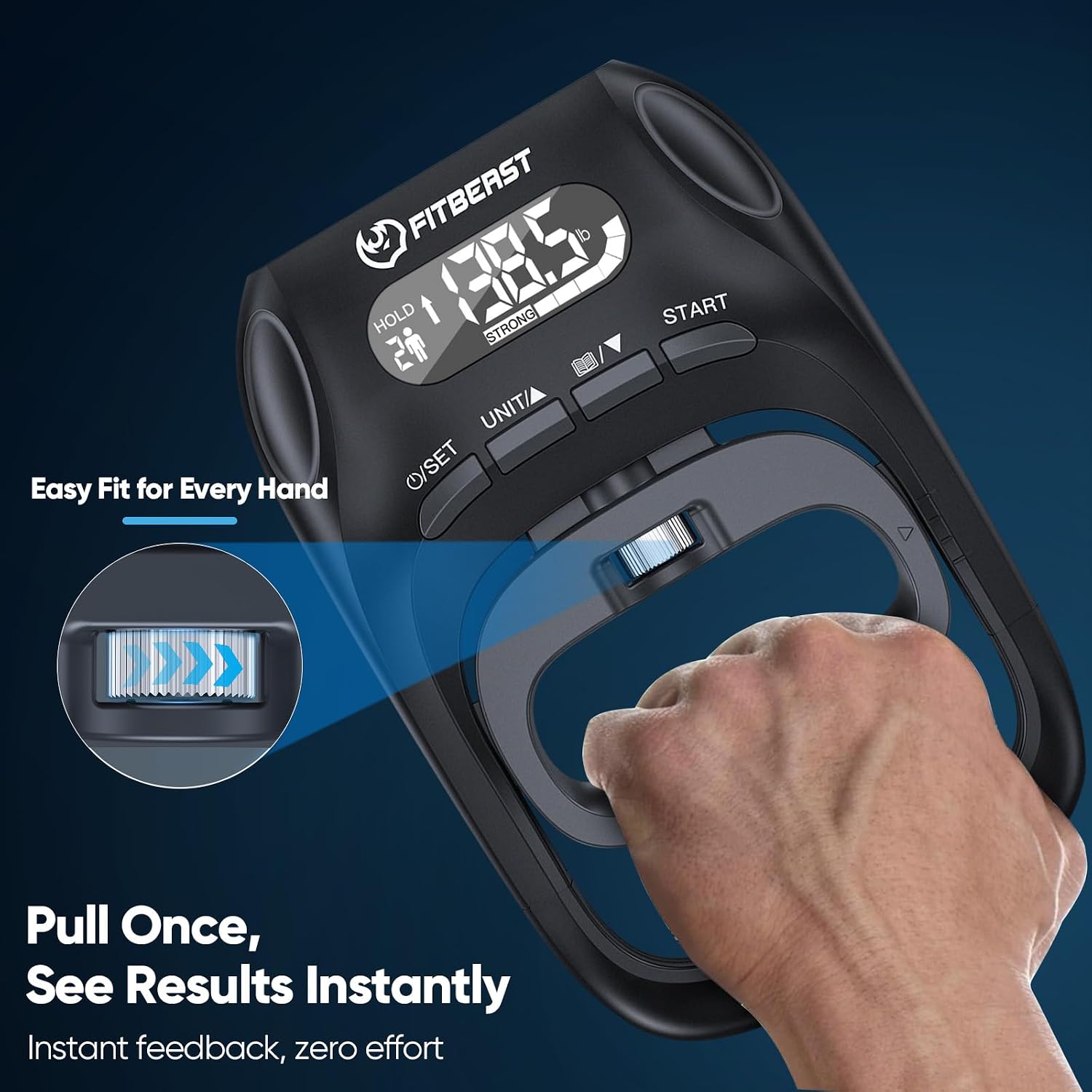 Detalle de FitBeast Advanced 3-in-1 Grip Strength Trainer Kit with Digital Tester