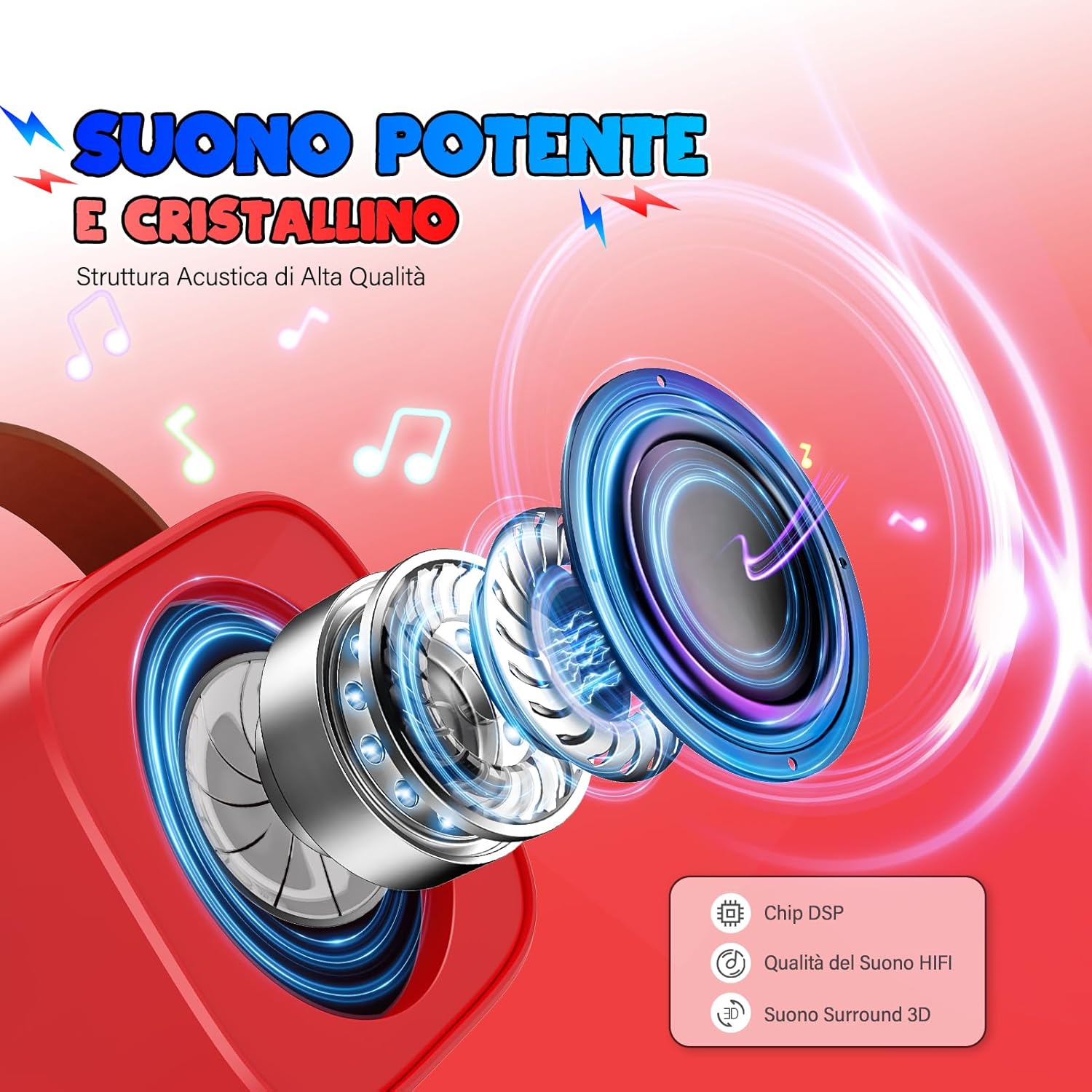 Thumbnail 1 de Braxel Regalo Bambino 3-12 Anni Maschio: karaoke per bambini con 2 microfoni wireless e Bluetooth