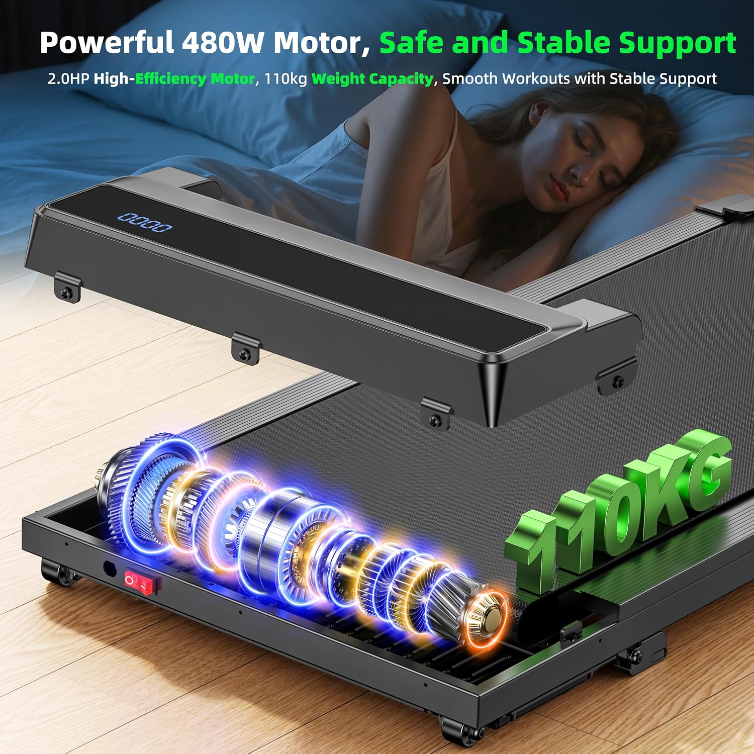 Thumbnail 4 de Wilpkracy B01 Walking Pad Treadmill with 5% Manual Incline and Remote