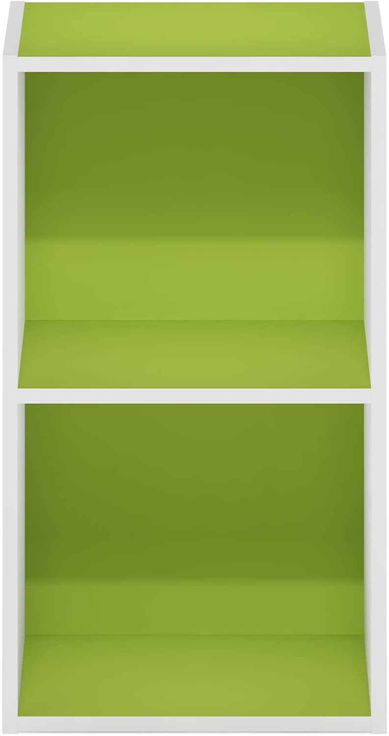 Thumbnail 6 de Furinno Pasir Libreria a 2 ripiani aperti, verde/bianco