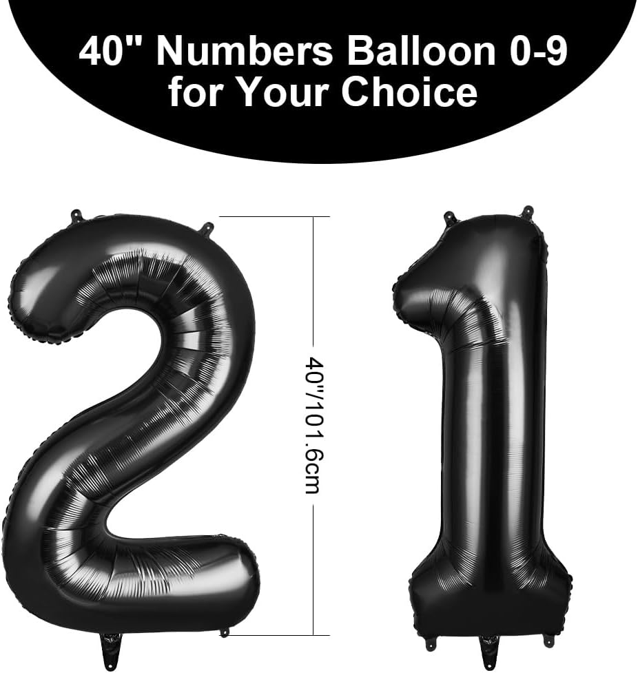 Thumbnail 1 de OFFCUP 40 Inch Number 21 Balloon – Large Foil Balloons for Parties