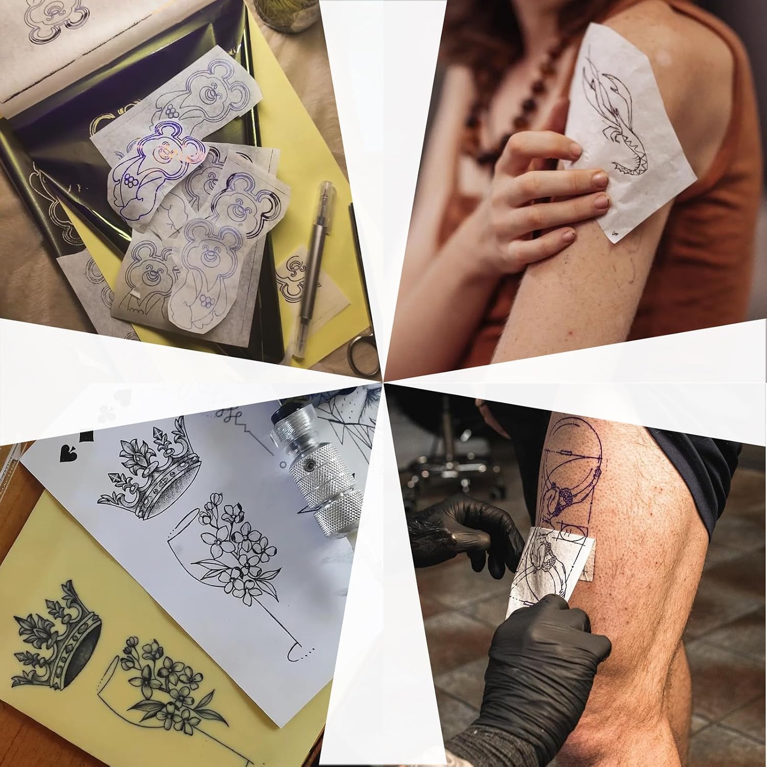 Thumbnail 5 de LEAYOKA Tattoo-Transferpapier (A4, 50 Blatt) mit 4-Schicht-Matrizen für Tattoo-Übetragung