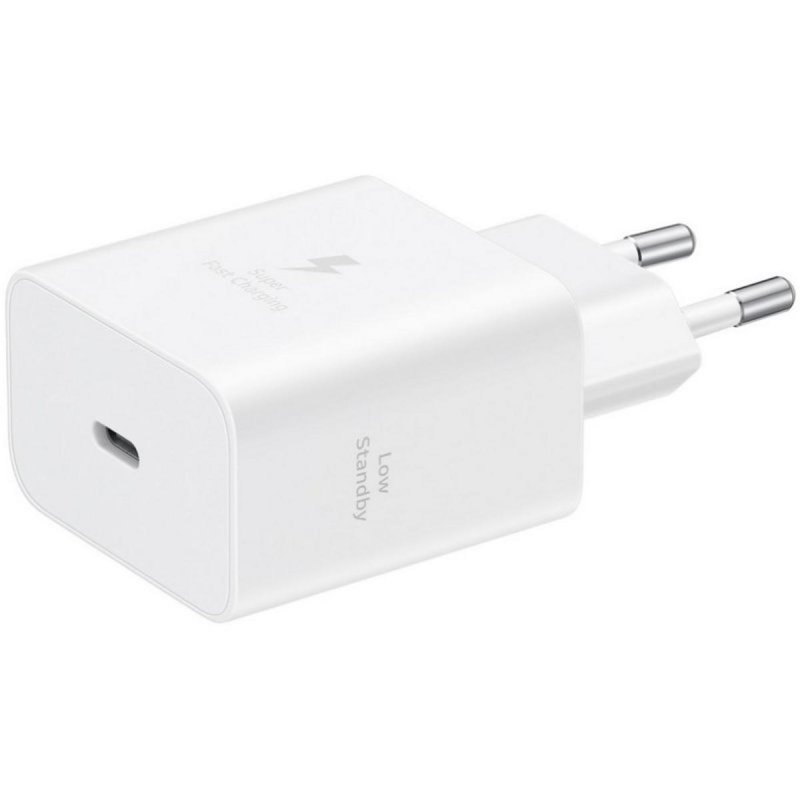 Detalle de Cargador Samsung USB-C 45 W GaN Power Delivery PPS Blanco: carga ultrarrápida para tus dispositivos