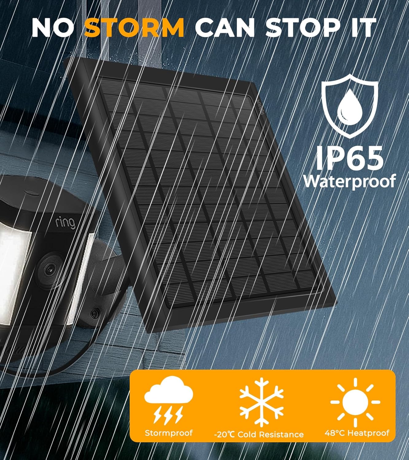 Thumbnail 6 de 8W Ring Camera Solar Panel Kit with 2 Chargers