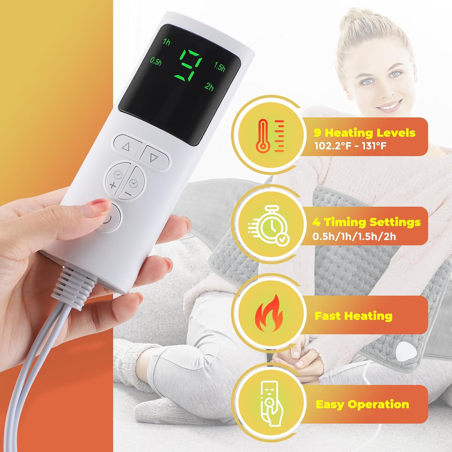 Detalle 1 de Electric Heating Pad Wrap 12x50 inch