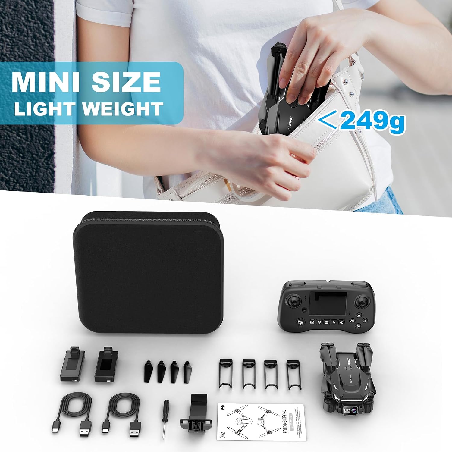 Thumbnail 6 de RELIDOL PK01 Drone with Camera and Built-In Screen Controller
