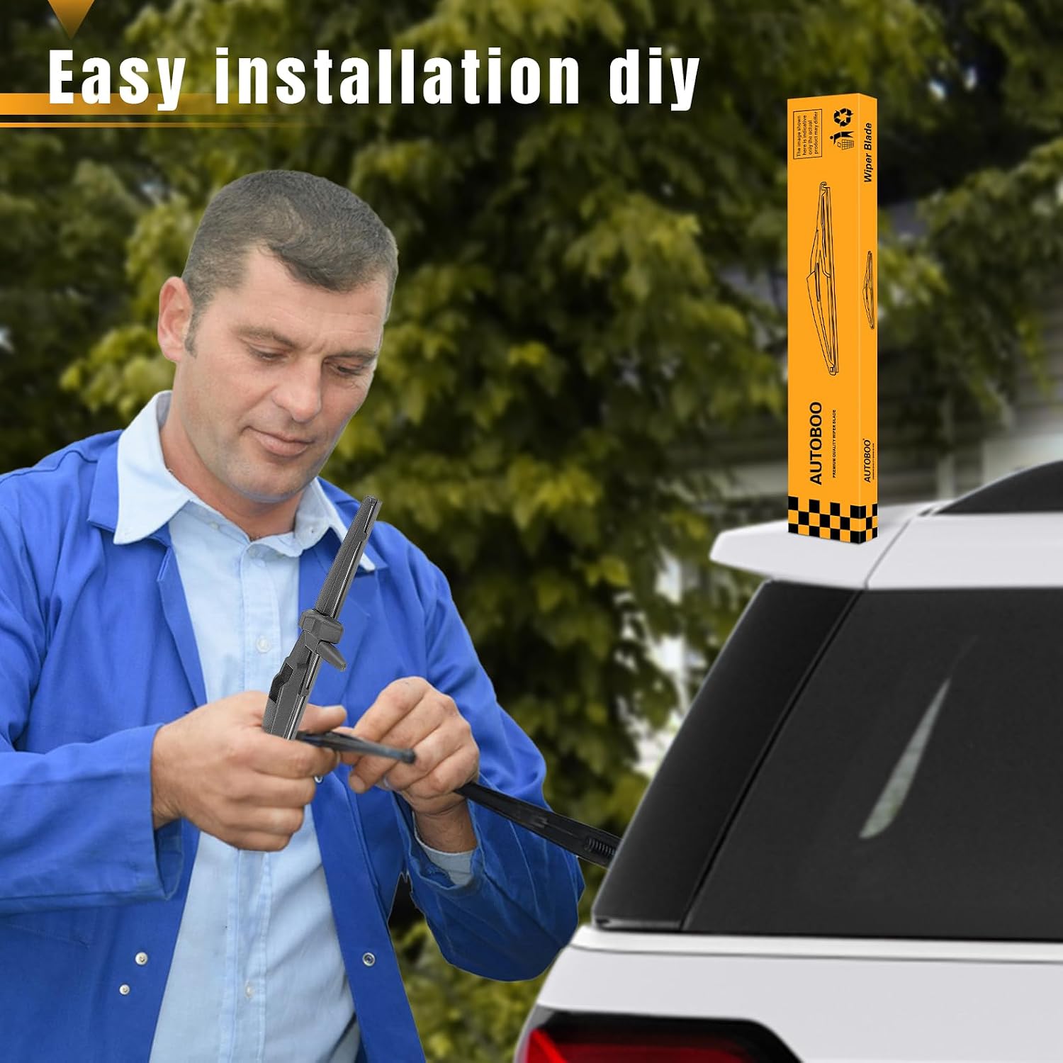 Detalle de AUTOBOO 12 Inch Rear Wiper Blade Replacement for Toyota 4Runner (2010-2024) — OEM-Quality, Easy Install