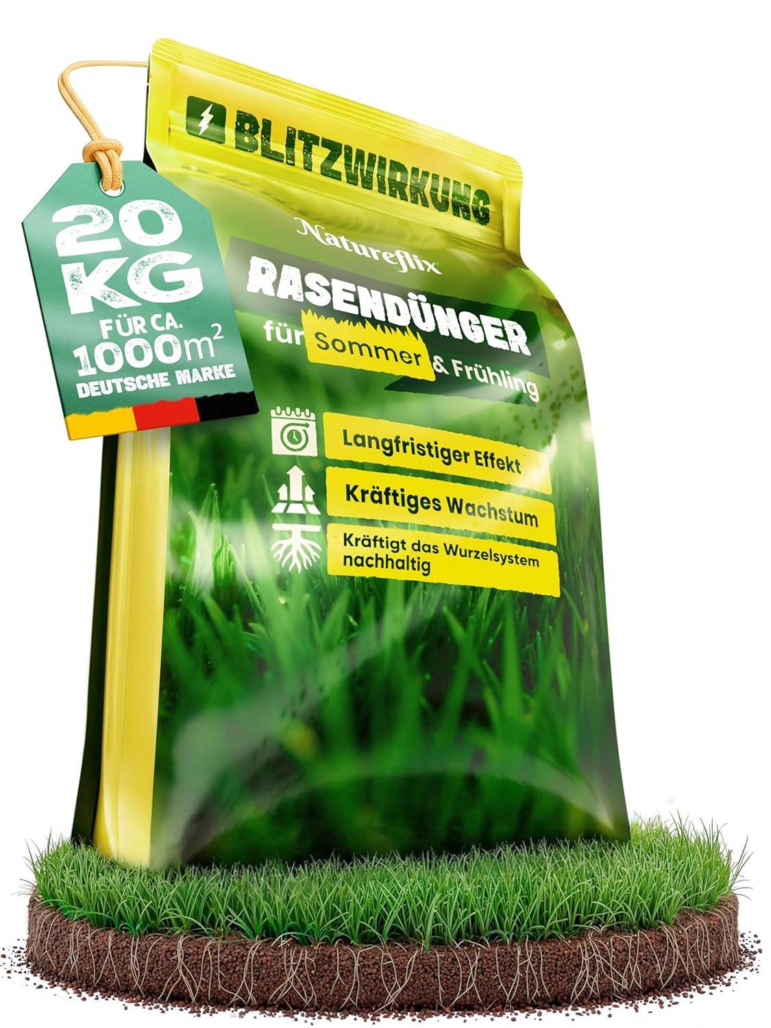 Natureflix Rasendünger 20 kg für 1.000 m²