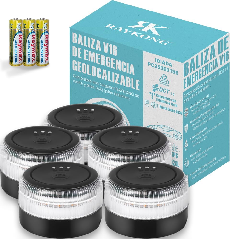 Detalle de RAYKONG Baliza V16 Geolocalización DGT 3.0