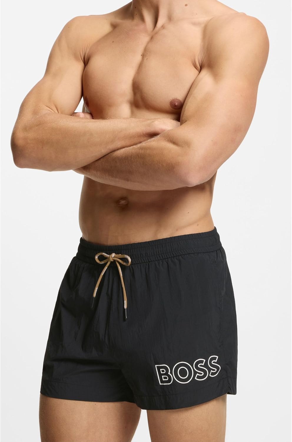 Thumbnail 4 de BOSS Mens Mooneye Swim Shorts with Outline Logo Print