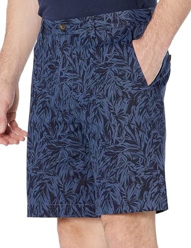 Detalle de Amazon Essentials Men's Classic Fit 9" Chino Shorts with Pockets in Indigo Palm Leaf Print (31W)