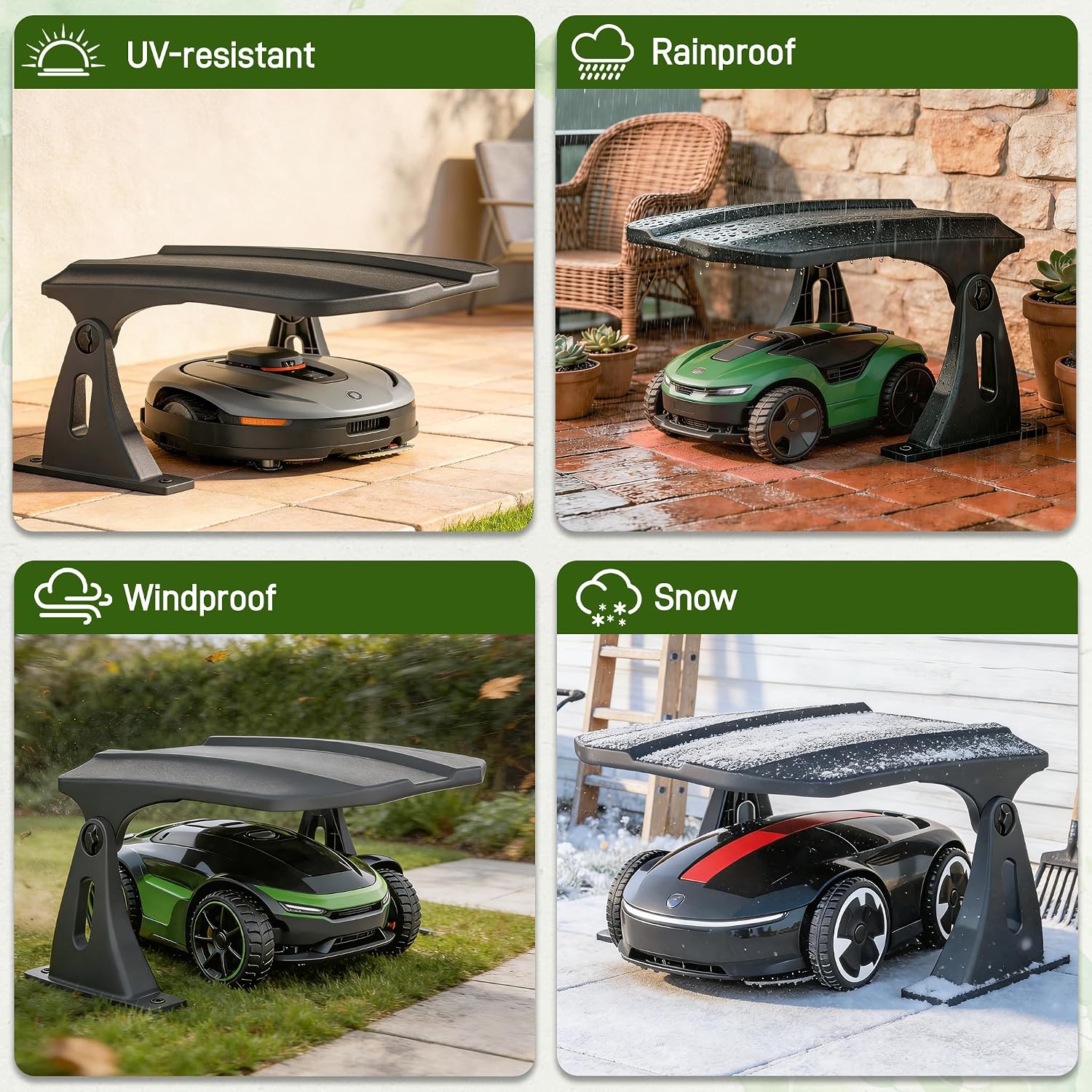 Thumbnail 6 de UISEBRT Robot tosaerba garage con tetto pieghevole: protezione universale per il tuo rasaerba