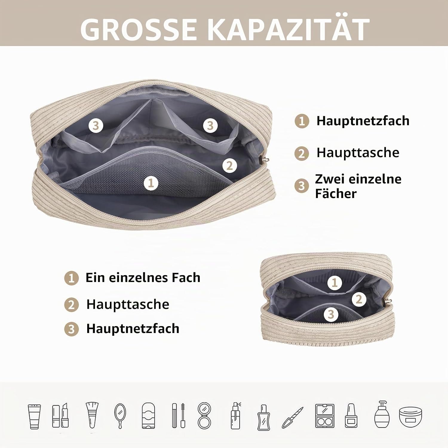 Detalle 2 de MAGEFY Kosmetiktasche Set 2 Stück