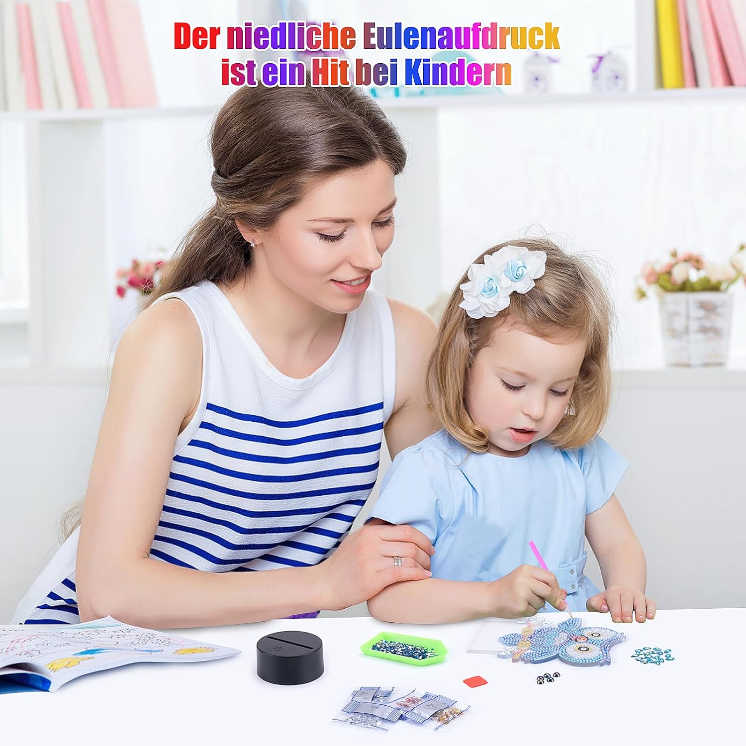 Thumbnail 3 de Homgaty Diamond Painting Nachtlicht Eule
