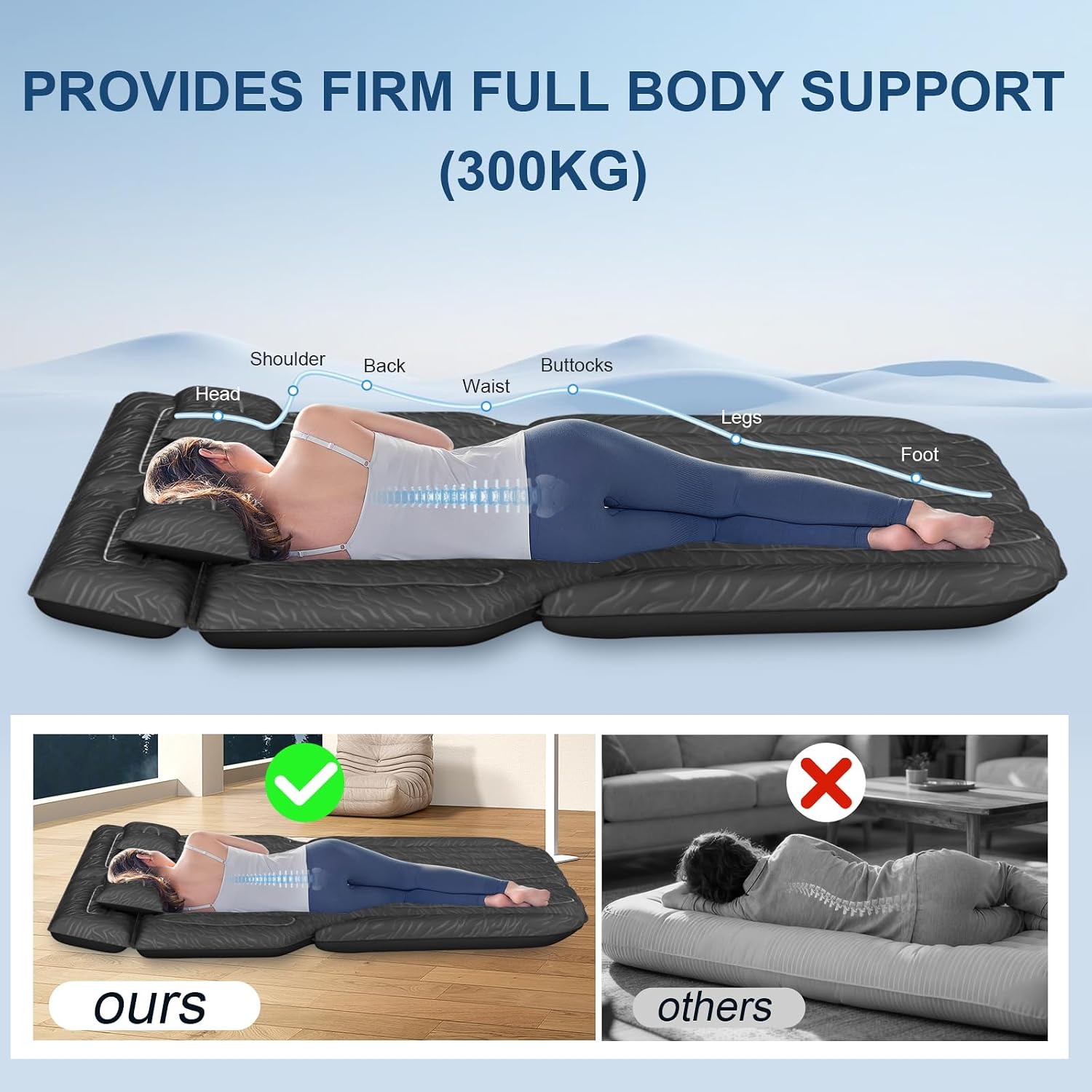 Detalle de DikaSun 85b7fc50-c4cf-42de-a742-e892d822d8d6 Inflatable SUV Air Mattress with 12V Pump