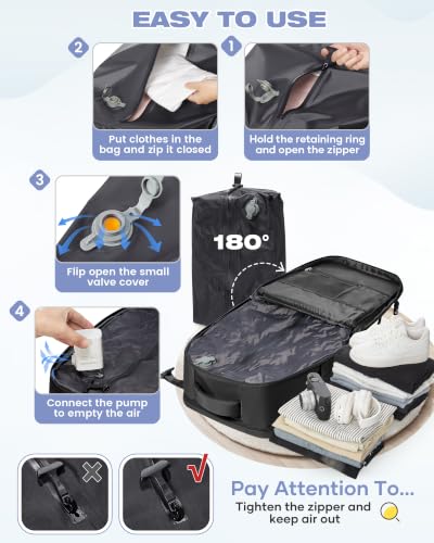 Thumbnail 7 de SZLX Sac à Dos Sous Vide Voyage 40x30x20 avec pompe — Bagage cabine pratique pour avion et ordinateur