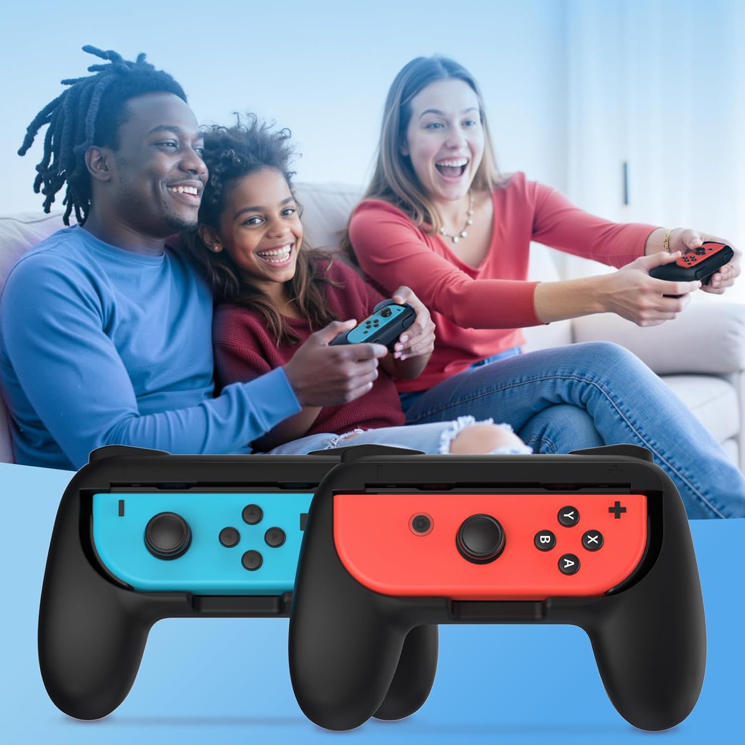 Thumbnail 6 de FASTSNAIL rutschfeste Griffe als Controller-Halterung für Joy-Con (für Switch / Switch OLED) – 2x schwarz, nicht für Switch 2