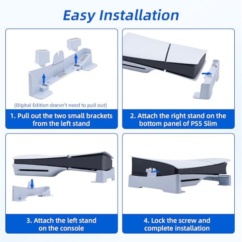 Detalle de McBazel Soporte Horizontal para PS5 Slim y PS5 Pro (Disc y Digital)