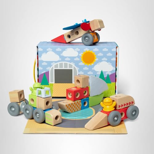 Thumbnail 9 de Melissa & Doug Blockables Snap And Play – Vehicles: 54 Wooden Building Blocks for Creative Play