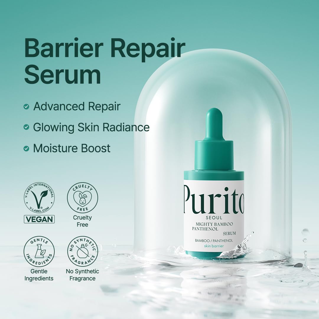 Detalle 2 de PURITO Mighty Bamboo Panthenol Serum – Feuchtigkeitsspendendes Glow-Serum mit Panthenol