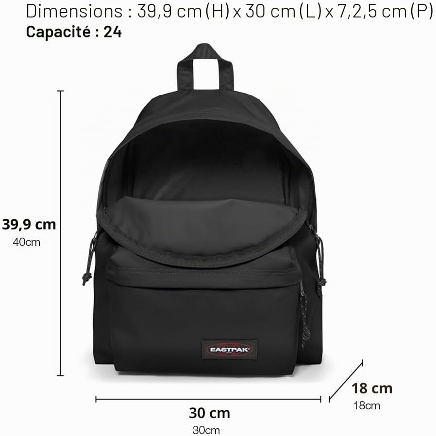 Detalle 2 de EASTPAK Padded PAK'R Sac à Dos, 24 L – Black Denim (Gris) – Vegan et confortable