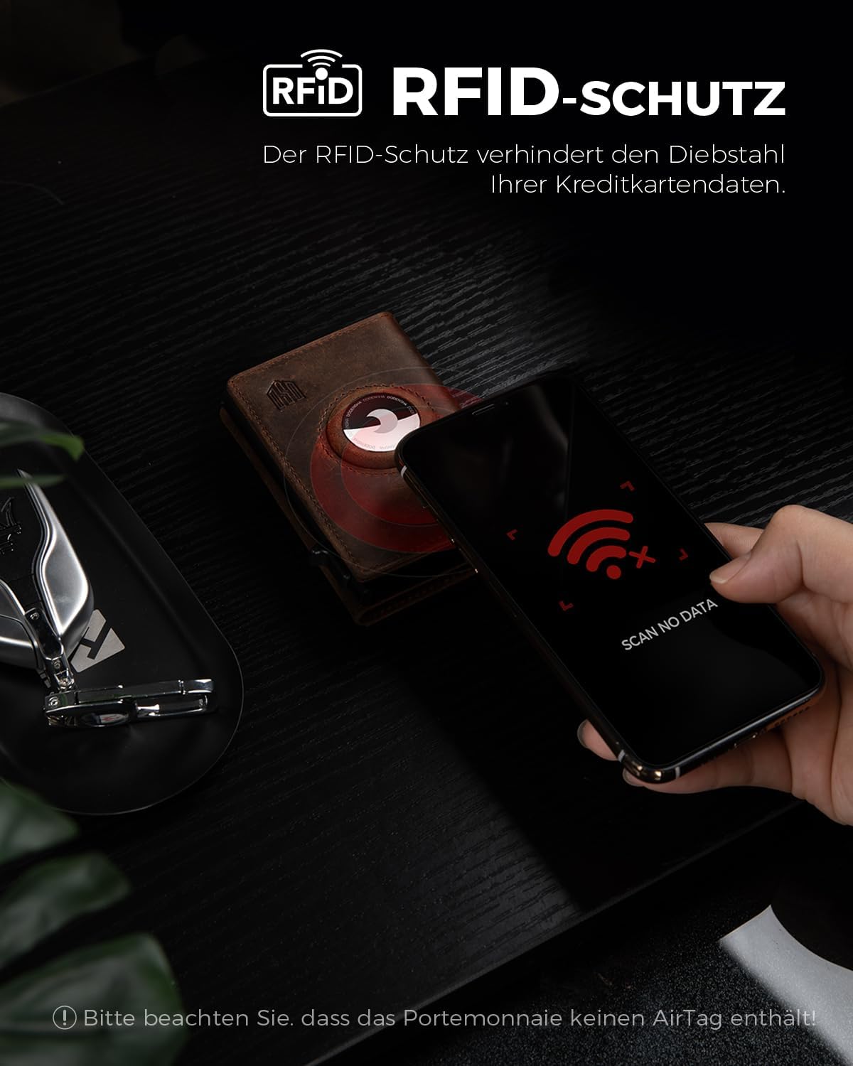 Thumbnail 6 de DODENSHA Airtag Wallet Herren Kartenetui mit AirTag-Fach