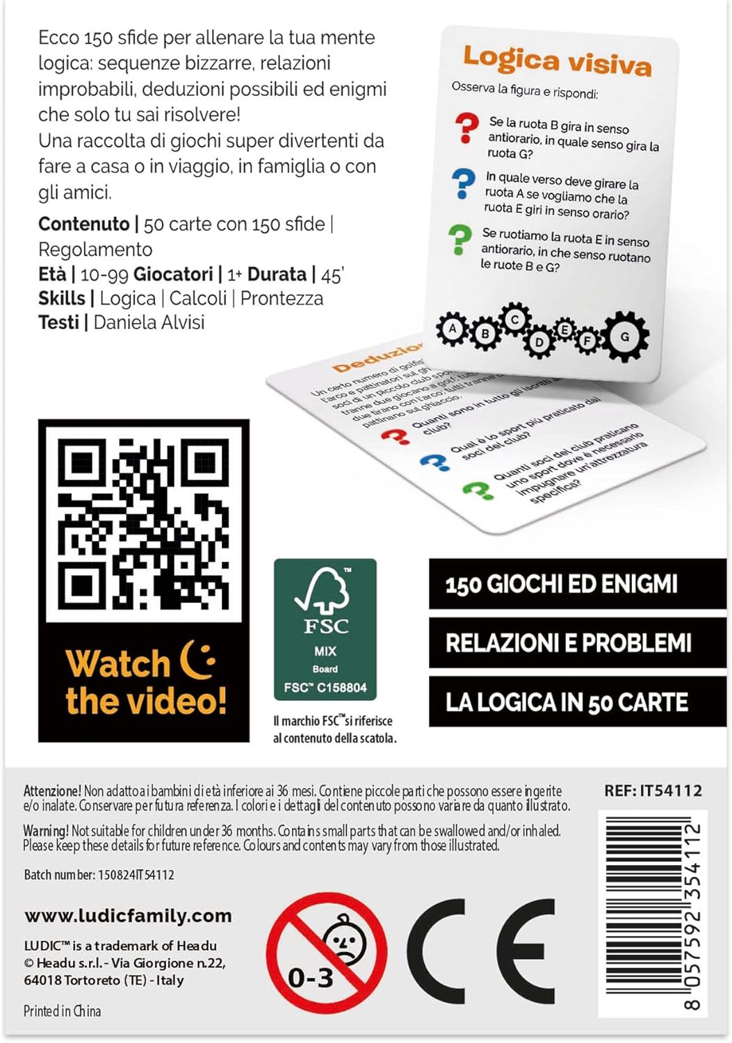 Thumbnail 1 de Ludic - Logicamente: 150 Sfide di Logica e Problem Solving, gioco di carte per tutta la famiglia