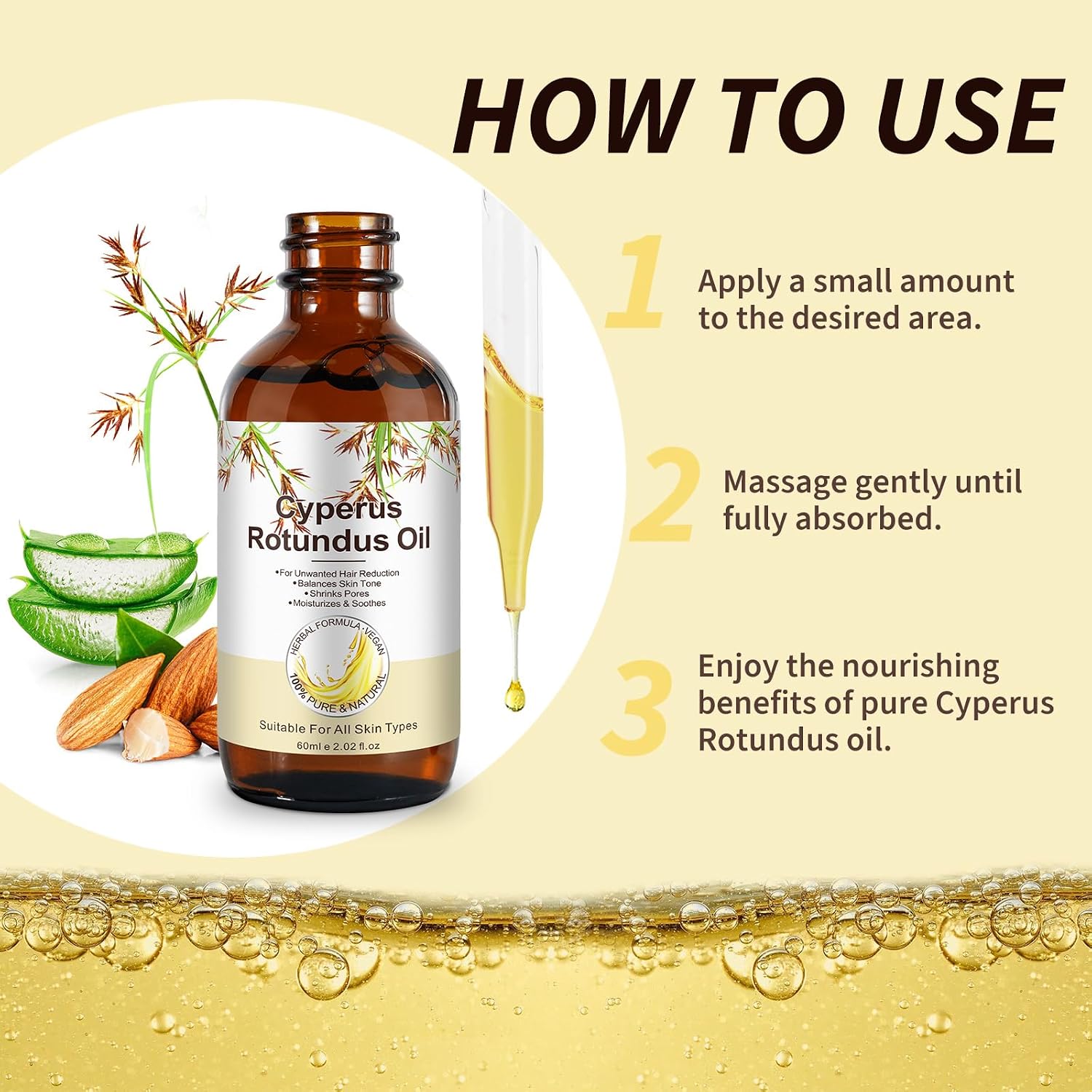 Detalle 1 de NIFEISHI Cyperus Rotundus Oil, 2.02 fl oz