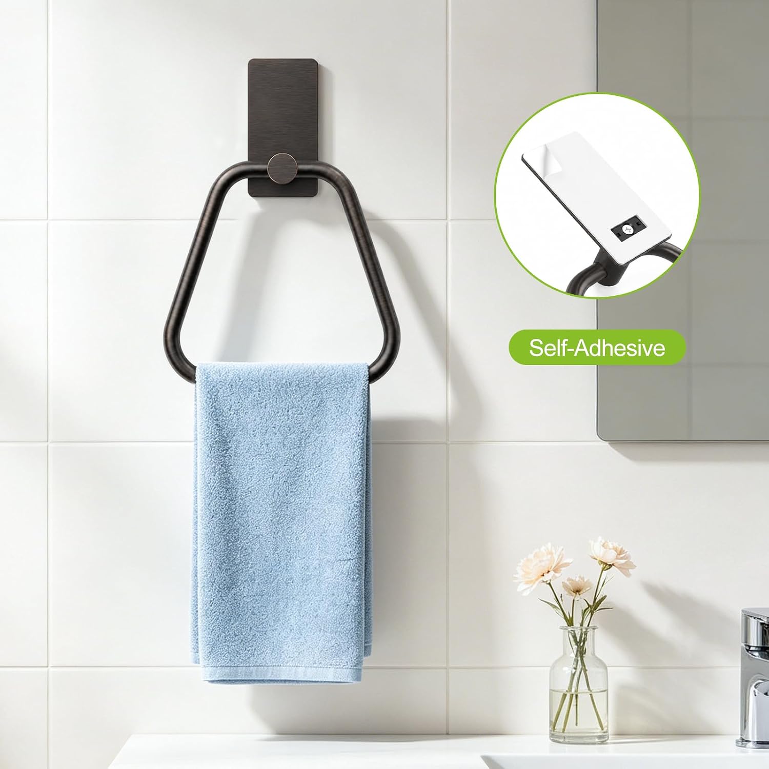 Detalle de SetSail Adhesive Towel Holder Stainless Steel