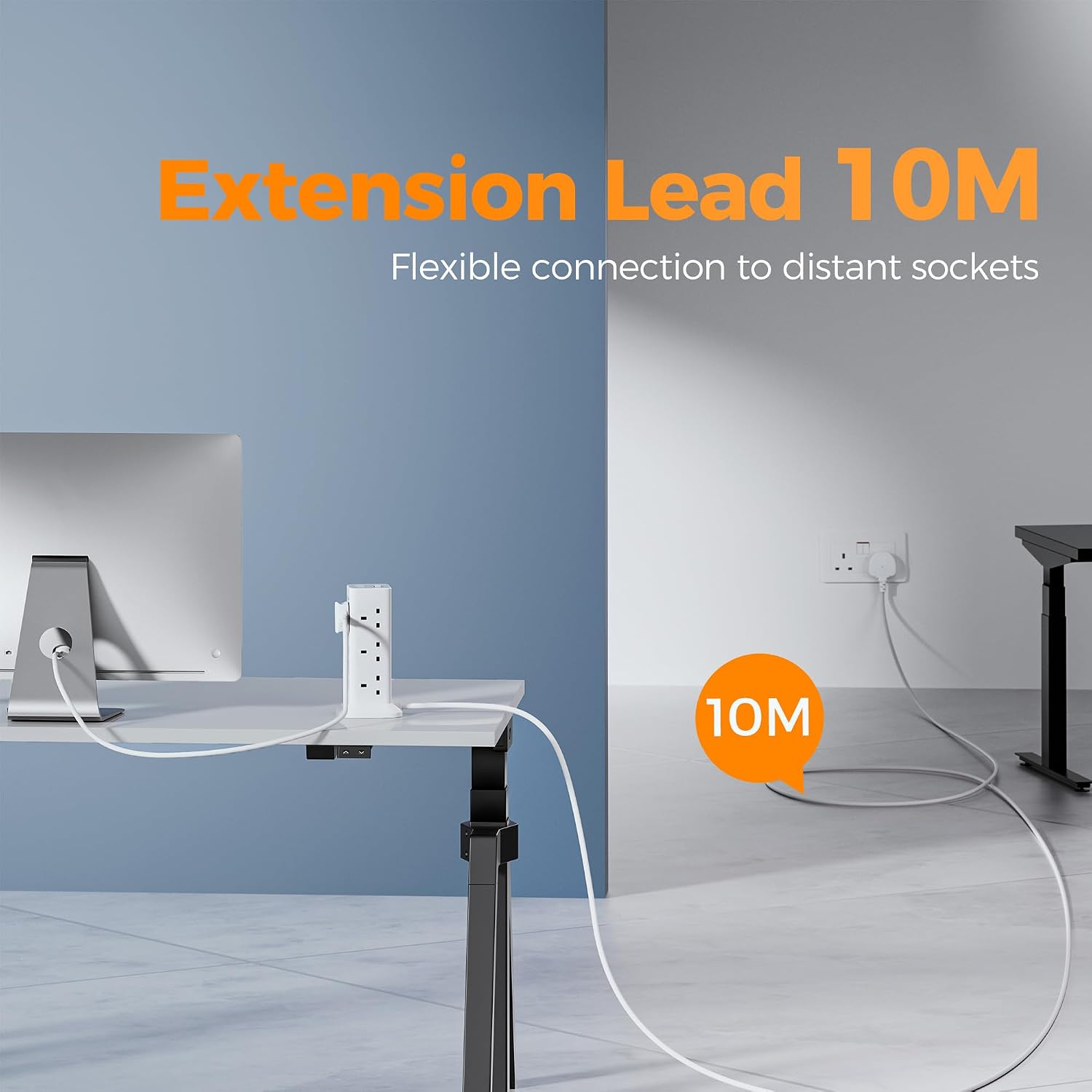Thumbnail 3 de TESSAN Tower Extension Lead 10m with 3 USB