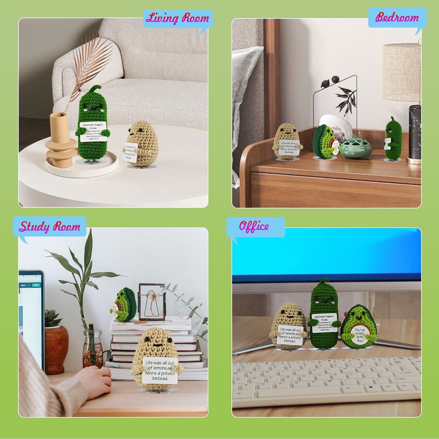 Thumbnail 2 de SZMDLX 4Pcs Positive Crochet Penguin Set – Handmade Pocket Hug Emotional Support Dolls