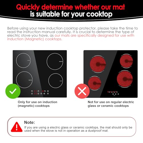 Detalle 1 de KitchenRaku Copri Piano Induzione in silicone, 5 pezzi antiscivolo neri
