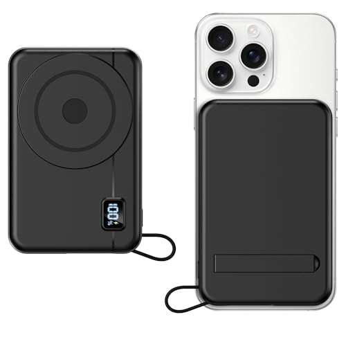Detalle de Moscsaz Batterie Externe Sans Fil Magnétique 10000mAh pour iPhone et Samsung – Charge Rapide et Induction