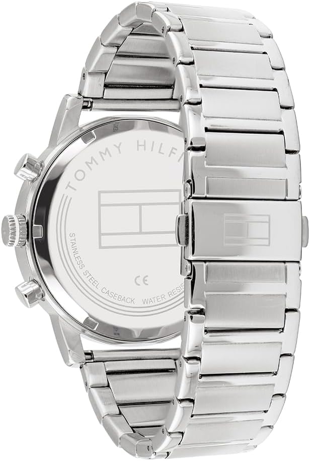 Detalle de Tommy Hilfiger Multi Zifferblatt Quarz Uhr für Herren – Edelstahlarmband, Modell 1710401