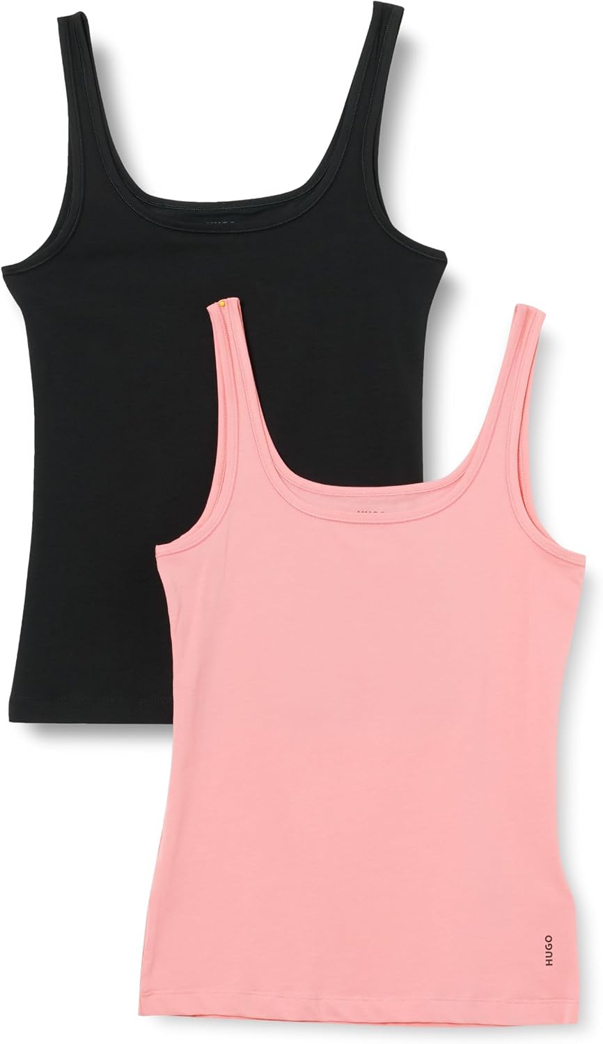 Detalle de HUGO Damen Twin Vest 10272521 01 Vest – hochwertige Baumwollmischung