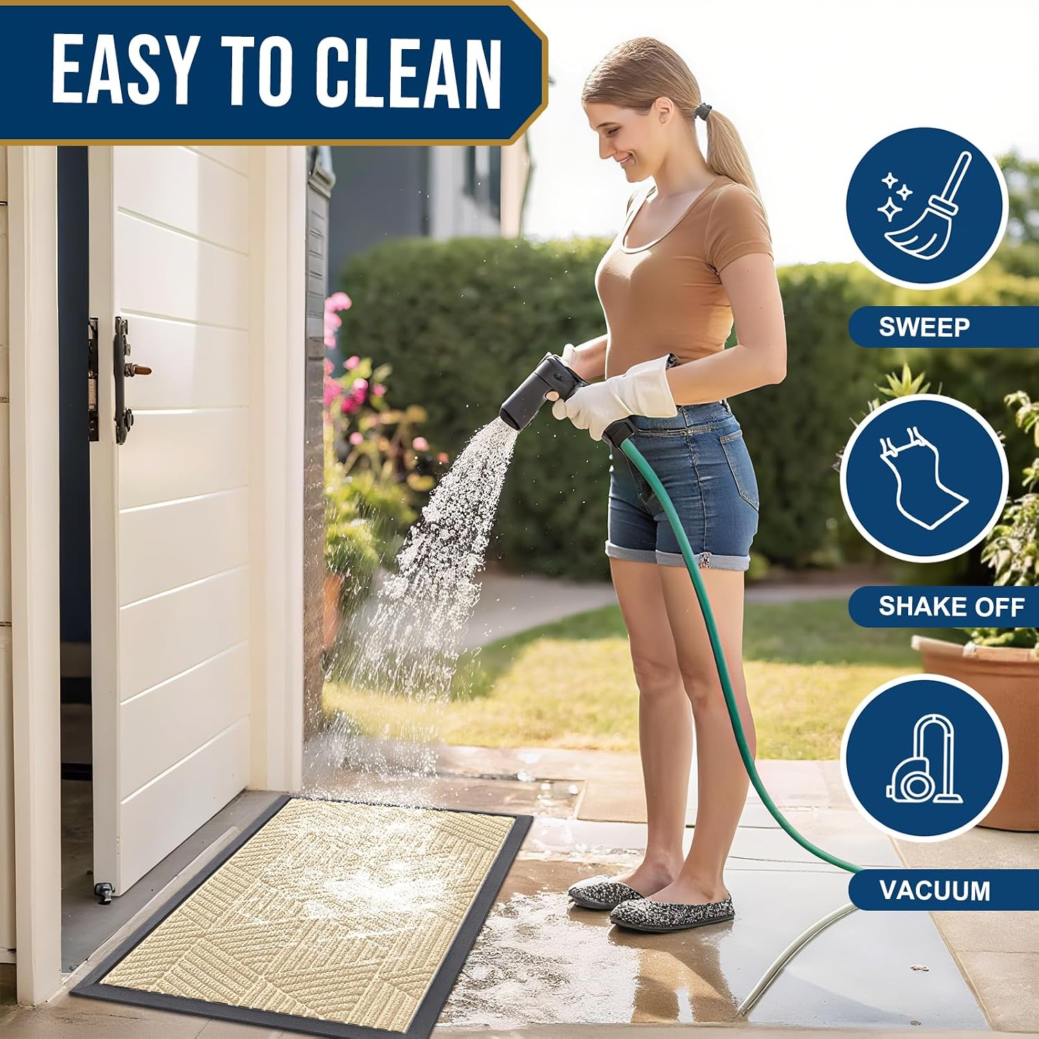 Thumbnail 5 de Smiry Front Door Mat Heavy Duty 29.5x17 in.