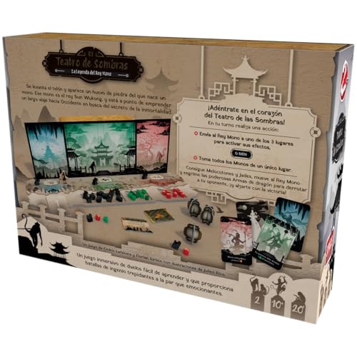 Detalle de Asmodee El Teatro de Sombras — La Leyenda del Rey Mono 🎲