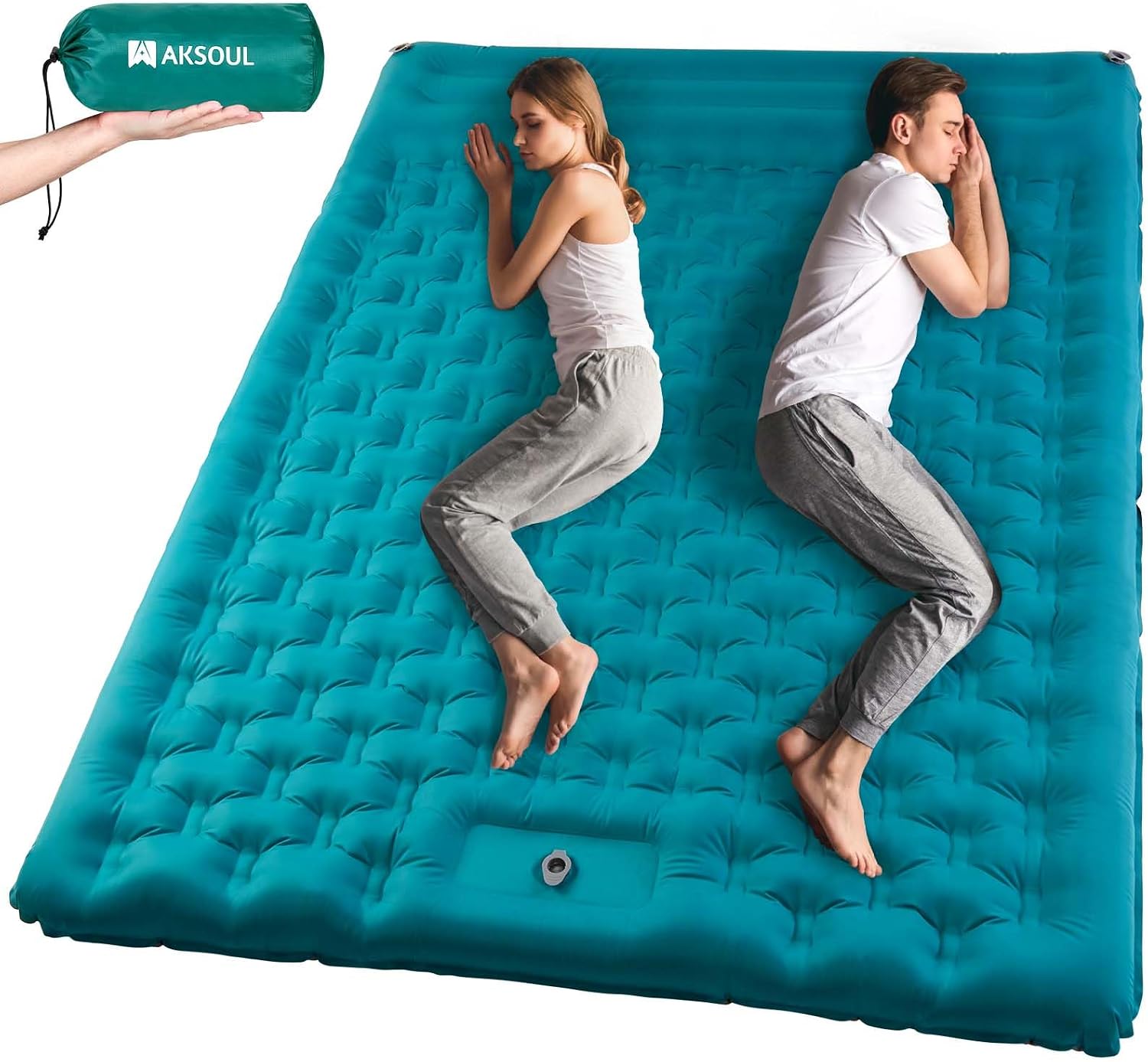 Detalle de AKSOUL camping air mat 10cm, 200kg