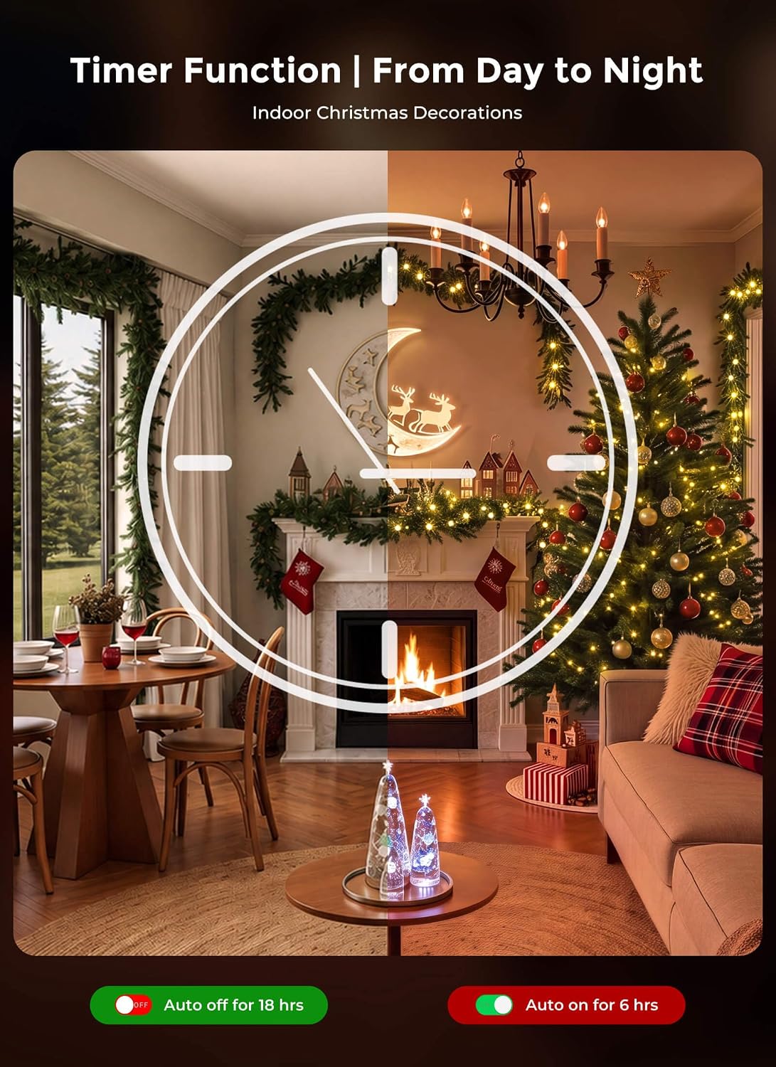 Thumbnail 4 de Battery-Operated Christmas String Lights, 200 LEDs