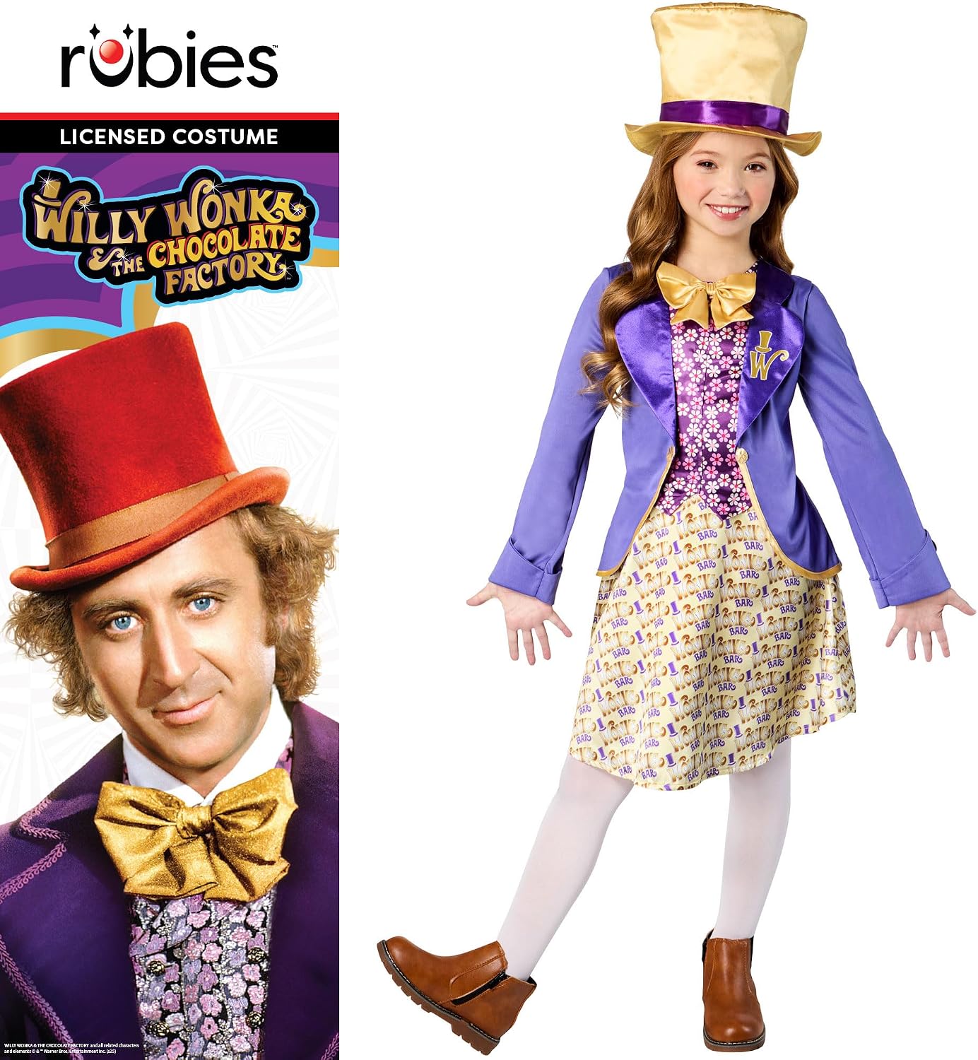 Thumbnail 4 de Rubies Willy Wonka Girls Costume for Kids