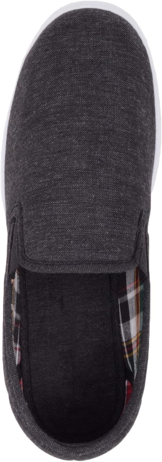 Thumbnail 5 de ABSOLUTE FOOTWEAR Mens Casual Slip On Canvas Pumps Trainers with Stripe Design and Twin Gusset