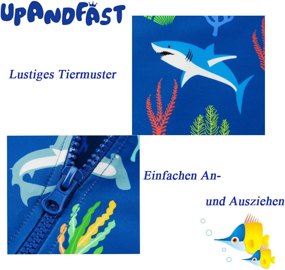 Thumbnail 6 de upandfast Baby Badeanzug mit Sonnenhut UPF 50+ – einteilig mit Schutz & einfachem An- und Ausziehen