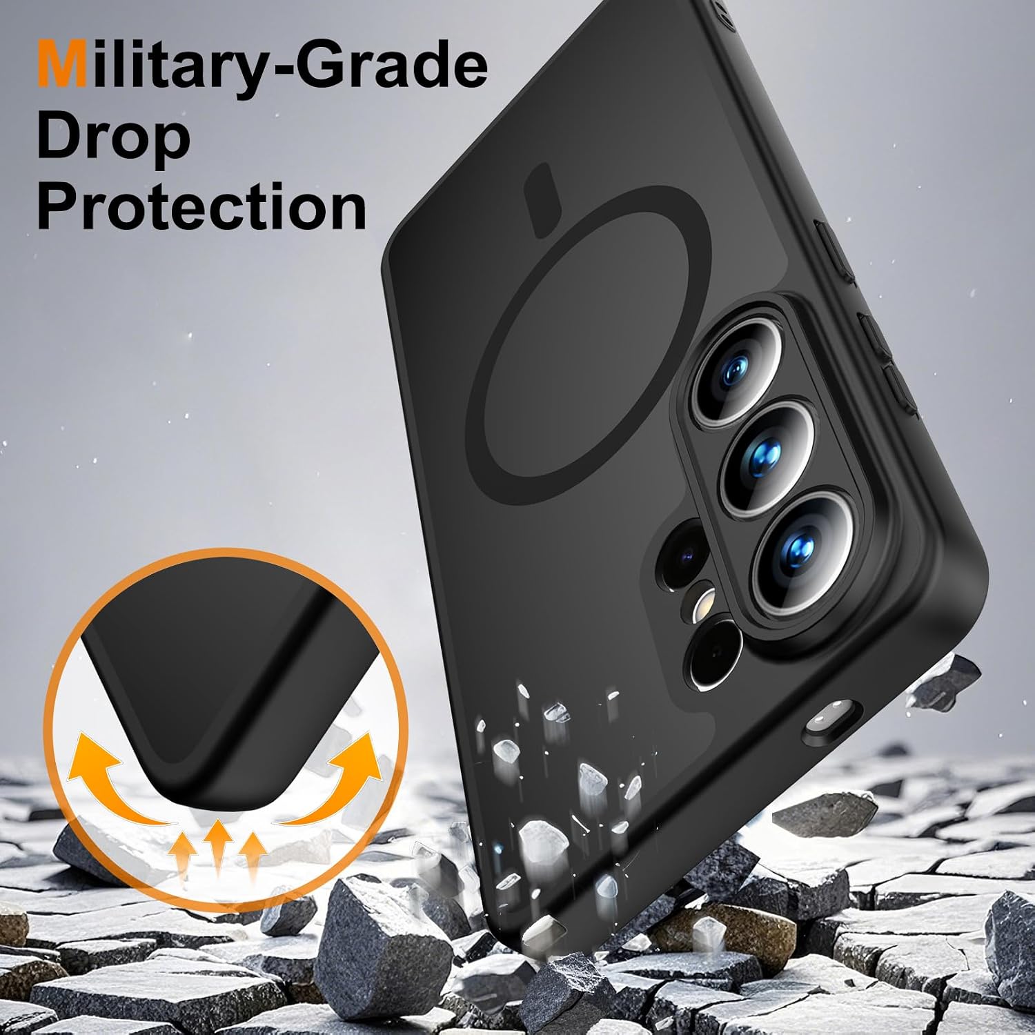 Detalle de Samsung Galaxy S26 Ultra Case with Magnetic Shockproof Protection, MagSafe Compatibility and Screen Protectors