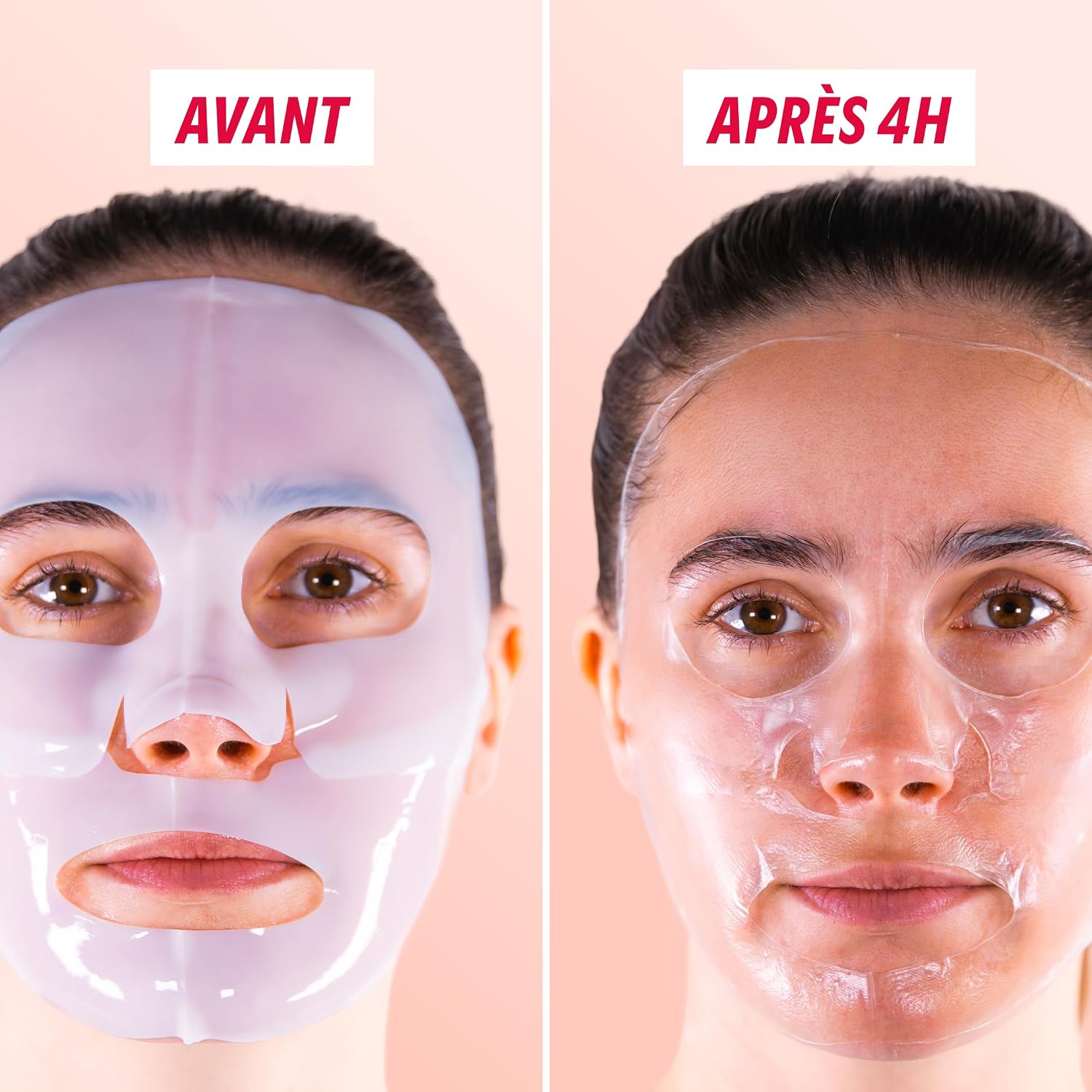 Detalle de MY SOS BEAUTY Masques hydrogel visage au collagène marin, pack de 4 x 40 g