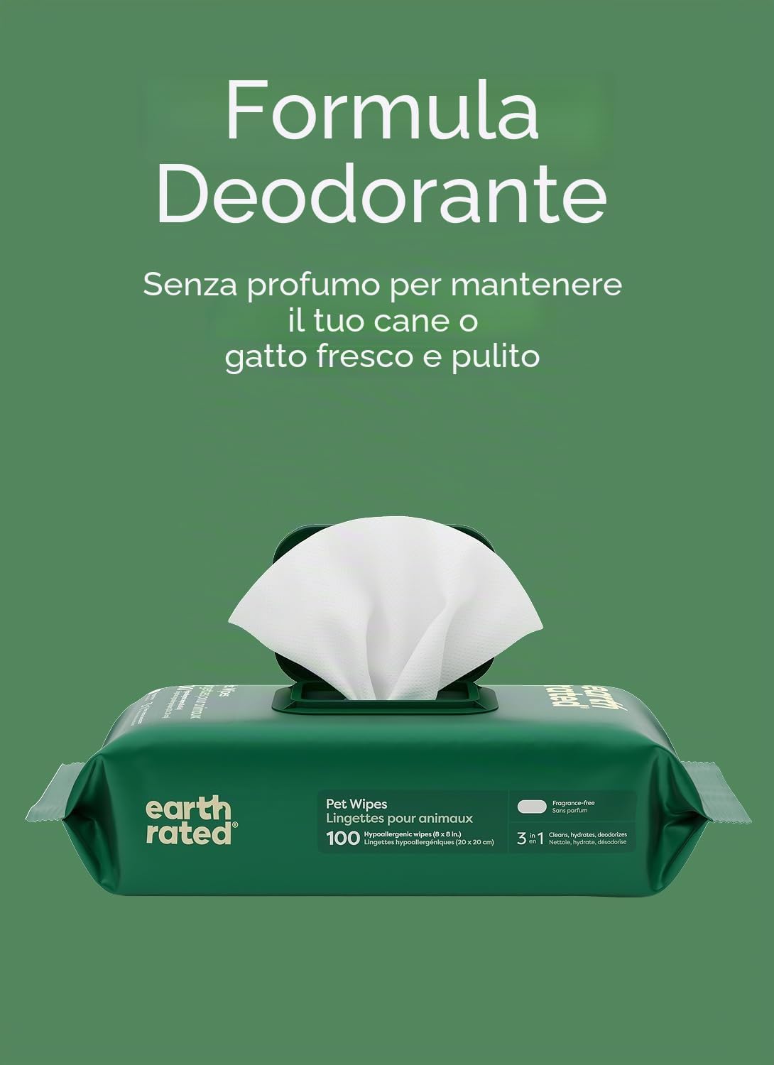 Thumbnail 5 de Earth Rated Salviette ipoallergeniche per Cani – 400 pezzi, senza profumo, per zampe, corpo e sedere