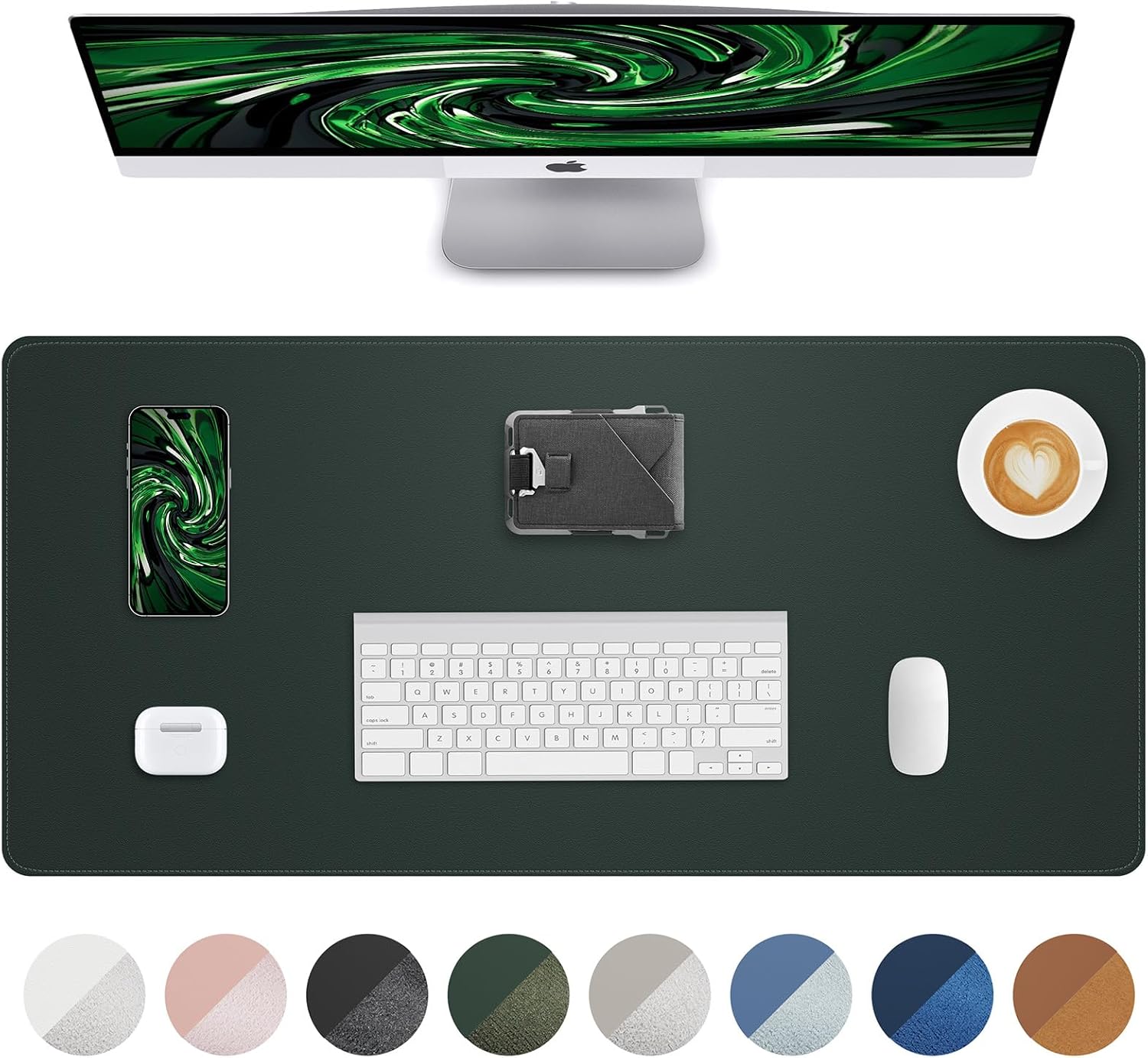 Thumbnail 6 de Leather Desk Pad Protector 48 x 24" desk mat 🖥️