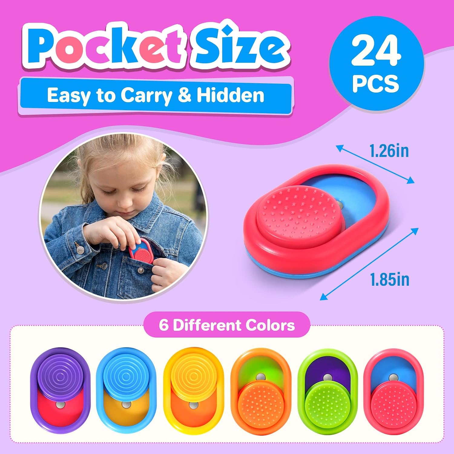 Detalle 2 de Magnetic Fidget Toys 24-Piece Set