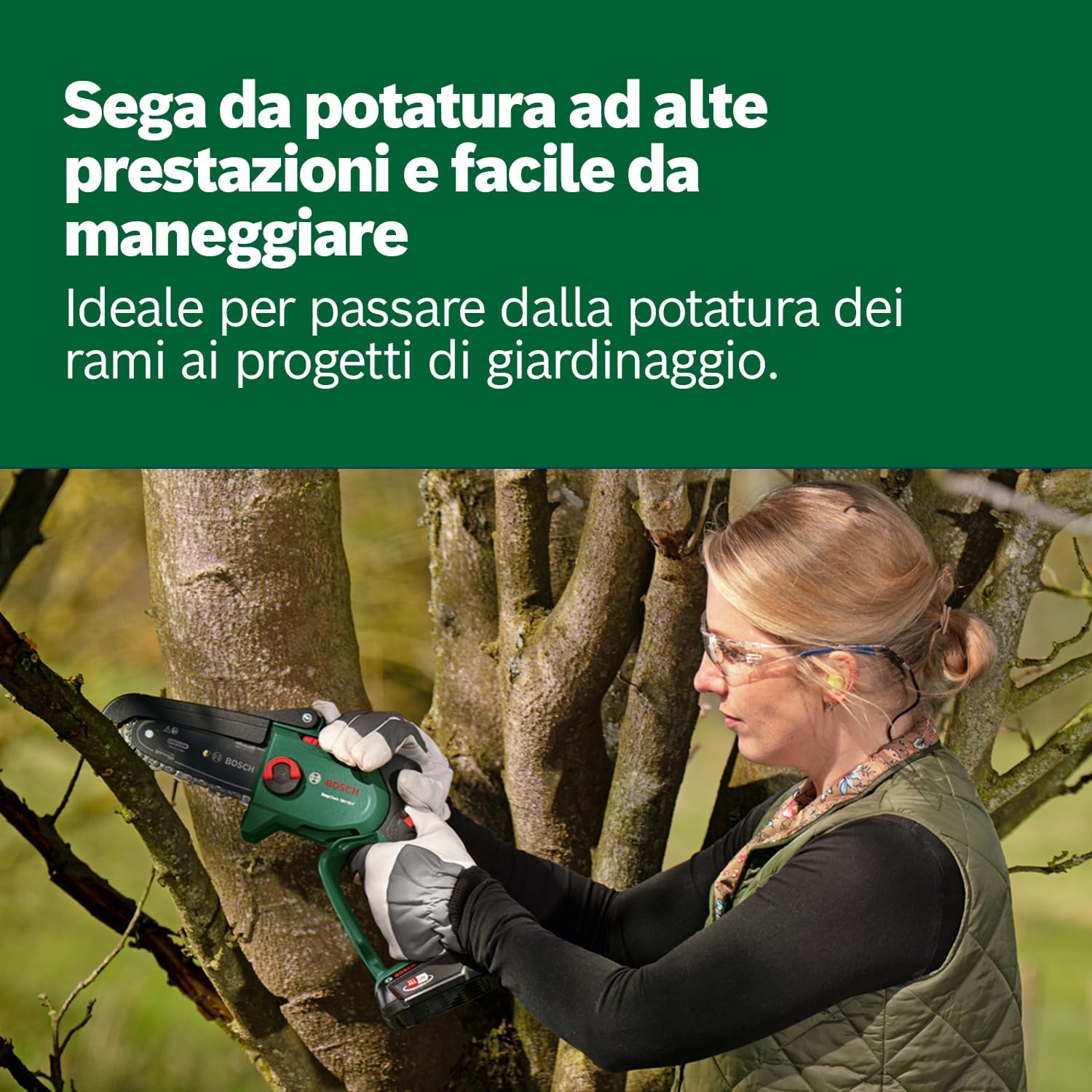 Thumbnail 4 de Bosch Mini motosega a batteria EasyChain 18V-15-7 (18 Volt System) – senza batteria