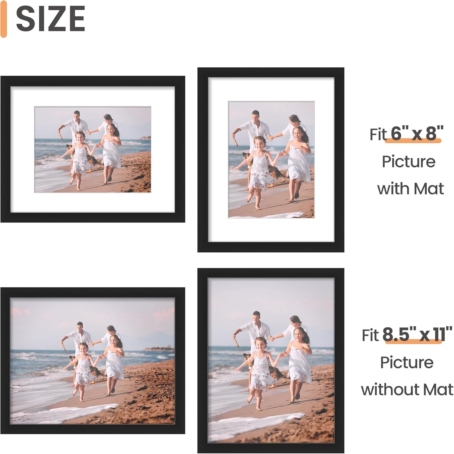 Thumbnail 4 de upsimples 8.5x11 Picture Frame Set 10 🖼