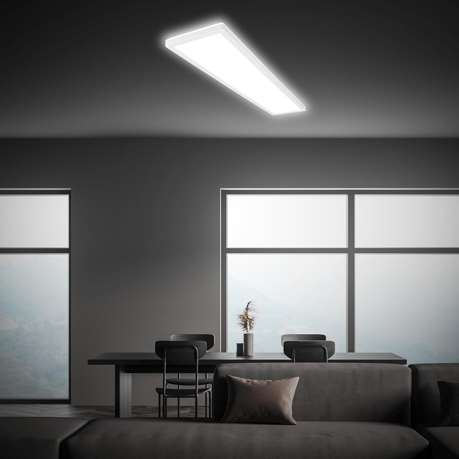 Thumbnail 2 de BRILONER LED Deckenlampe 98 cm – flaches Panel mit indirektem Licht, 36 W, 4800 lm, neutralweiß (4000 K)